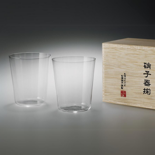 【松徳硝子】うすはりグラス オールドM 2個セット 木箱入