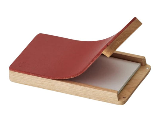 ササキ工芸 Flap card case rounded red 名刺入れ