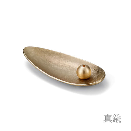 【和紙でラッピング済】 能作 香の器セット - 笹 - 真鍮
