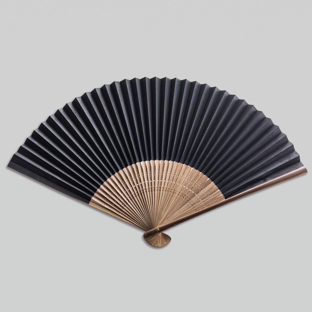 【和紙でラッピング】  箔一 金沢扇子 泊美 月夜