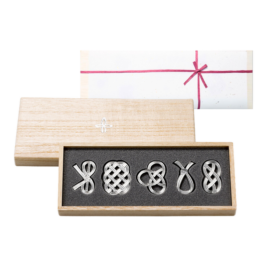 【和紙でラッピング済】 能作 箸置 - 結び - 5個入