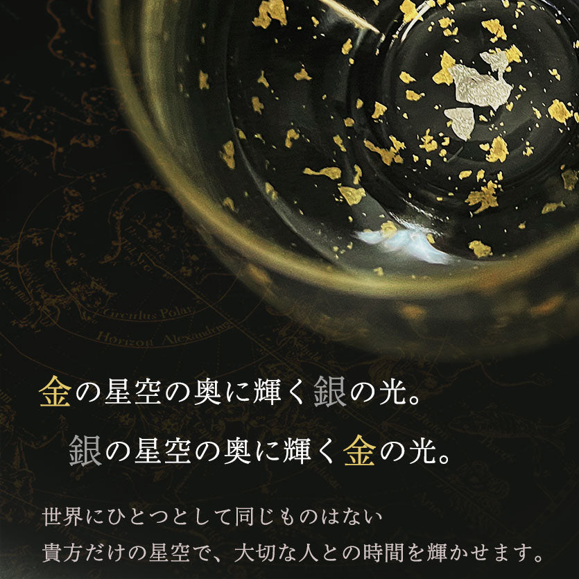 【和紙でラッピング済】 箔一 Stardust ビアグラス シルバー