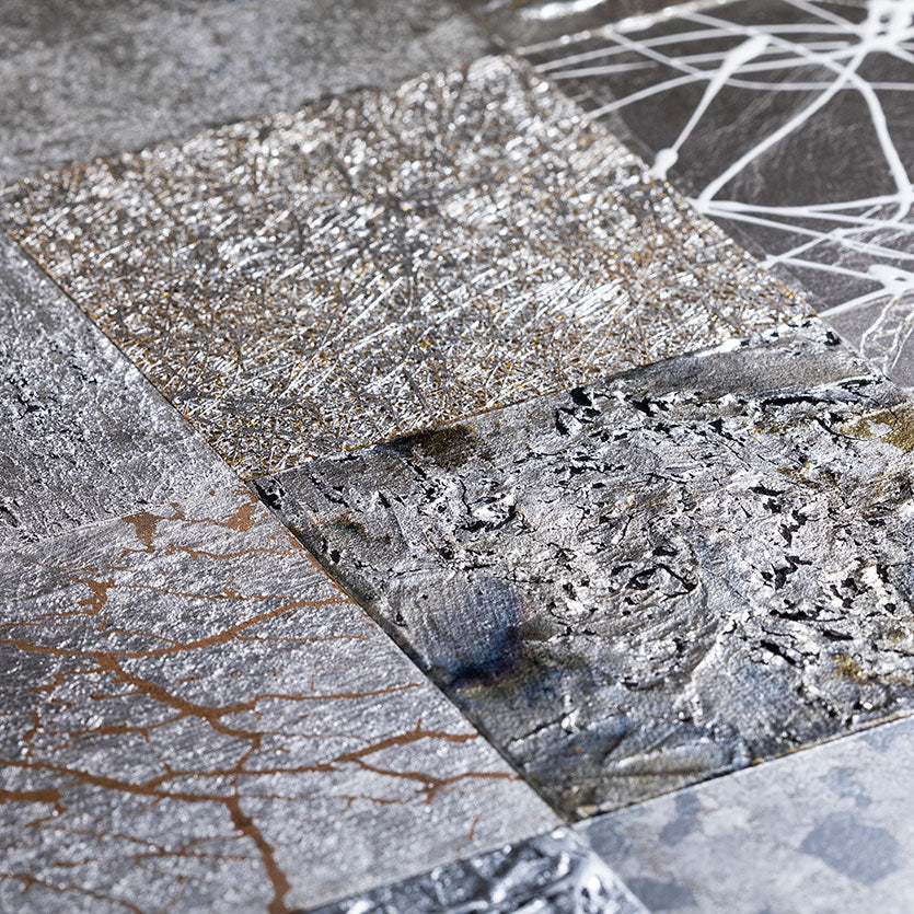 【和紙でラッピング済】 箔一 LUXE SILVER ( Silver / midium ) 壁掛けインテリア