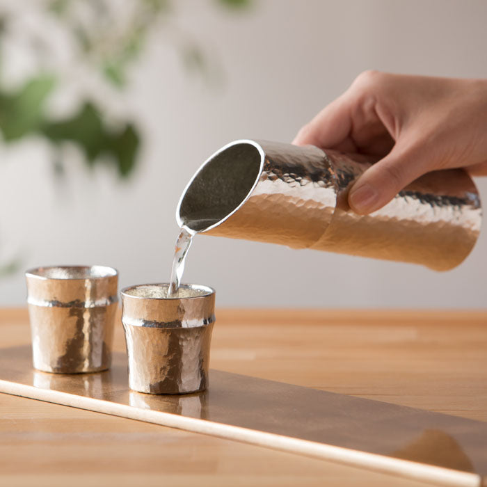 【和紙でラッピング済】 能作 竹型酒器セット