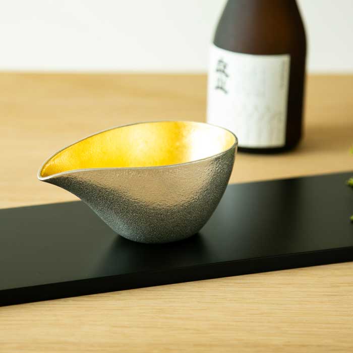 【和紙でラッピング済】 能作 片口 小 金箔