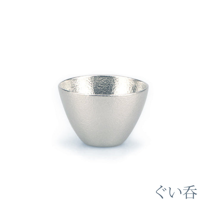 【和紙でラッピング済】 能作 片口 中 (1合) 1個 + ぐい呑み 90cc 錫 2ケ セット