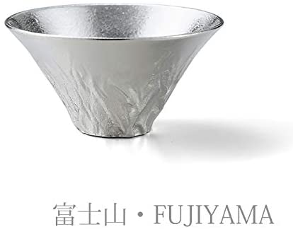 【和紙でラッピング済】 能作 ぐい呑 富士山 FUJIYAMA − 錫 ・ 金箔 桐箱入り