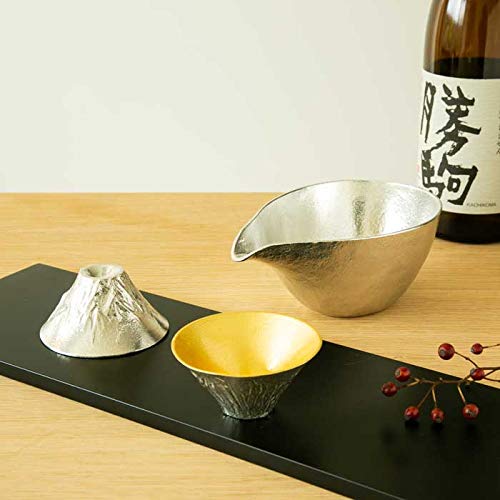 【和紙でラッピング済】 能作 片口 大 + 富士山FUJIYAMA − 錫 ・ 金 桐箱入り