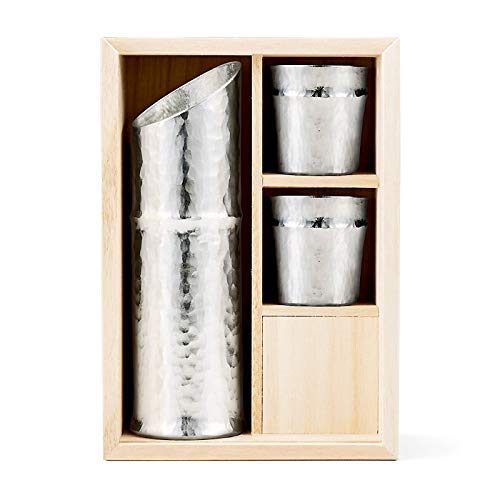 【和紙でラッピング済】 能作 竹型酒器セット