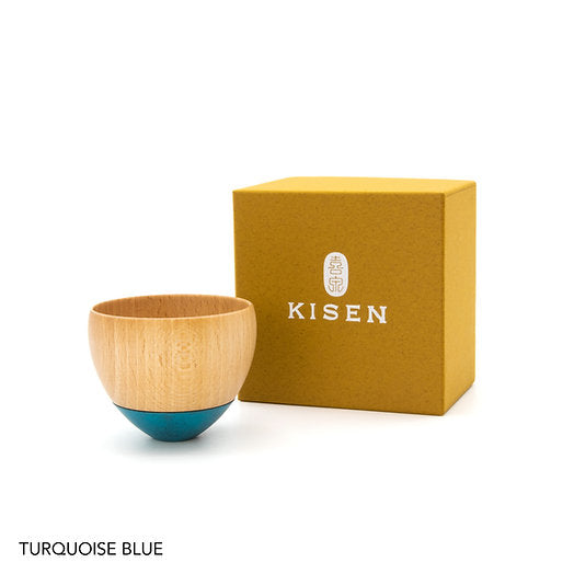 【和紙でラッピング済】 KISEN Guinomi Sake Cup DON ターコイズブルー