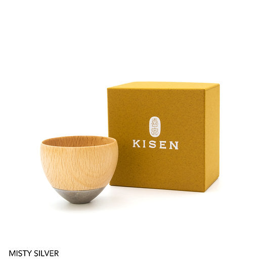 【和紙でラッピング済】 KISEN Guinomi Sake Cup DON ミスティシルバー