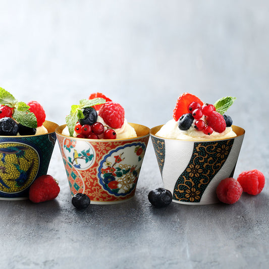 【和紙でラッピング】  九谷焼 古九谷フリーカップ