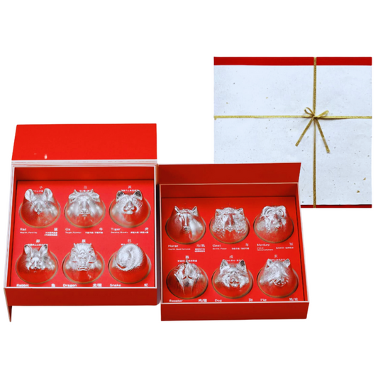 [Wrapped with Japanese paper] Chinese Zodiac Sake Cup Zodiac Set