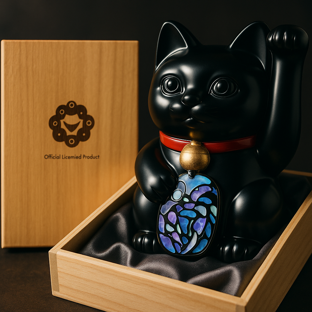 希少!!招き猫の名人「蝉丸」正真保証／ほぼ新品!!民芸陶器、置物