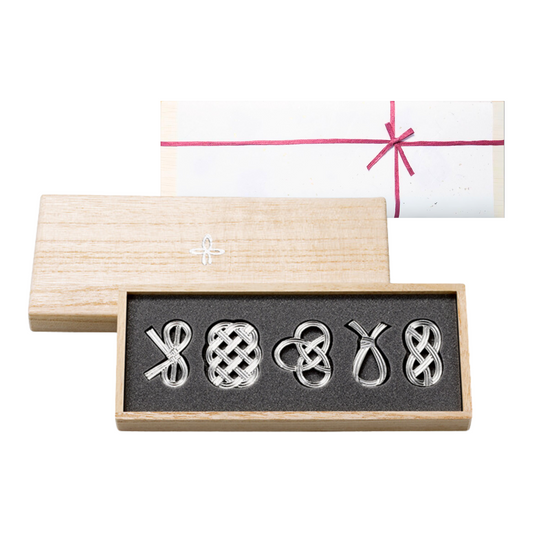 [Wrapped with Japanese paper] Chopstick rest - knot - 5 pieces
