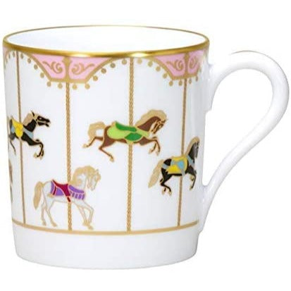 [Wrapping with Japanese paper] Good carousel pink mug