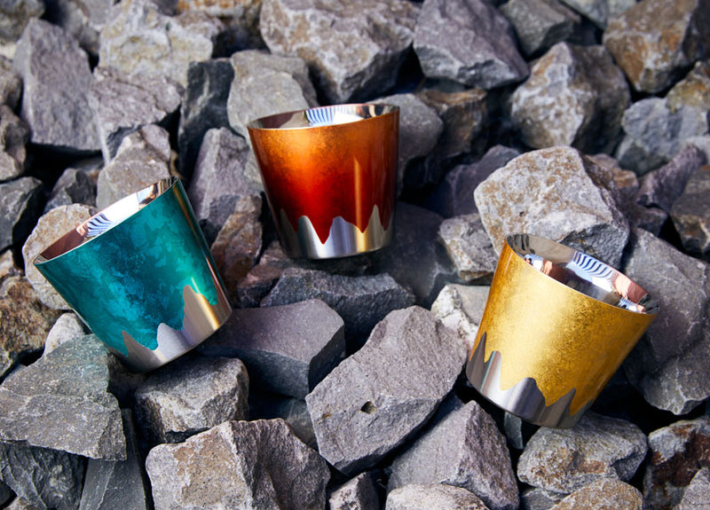 [Wrapping with Japanese paper] Hakuichi Stardust Rock glass Silver