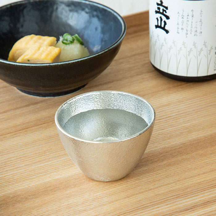 [Wrapped with Japanese paper] Katakuchichu 1 piece + 2 tin sake cups set