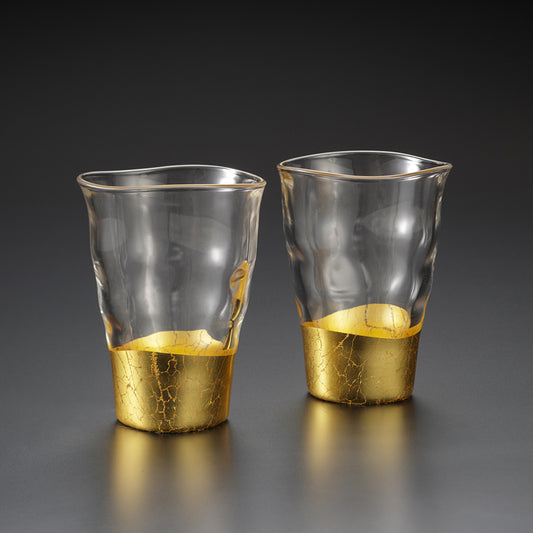 [Wrapping with Japanese paper] Hakuichi Kannyu Sip Glass 2 pieces