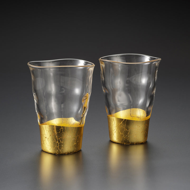 [Wrapping with Japanese paper] Hakuichi Kannyu Sip Glass 2 pieces