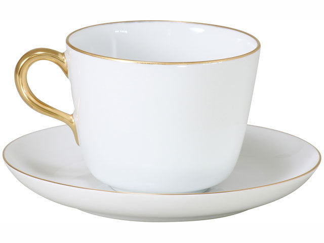 [Wrapped with Japanese paper] Gold Line Morning Bowl Plate (Coupe Shape)