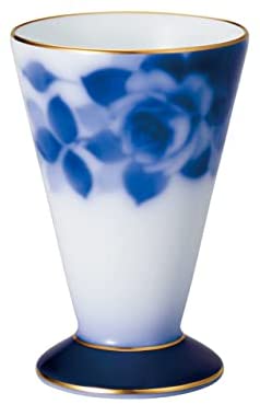 【和紙でラッピング済】 大蔵陶園 100周年記念 ブルーローズ 酒杯