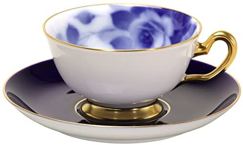 [Okura Touen Japanese paper wrapping] 100th Anniversary Blue Rose Cup &amp; Saucer 6C/8011-R