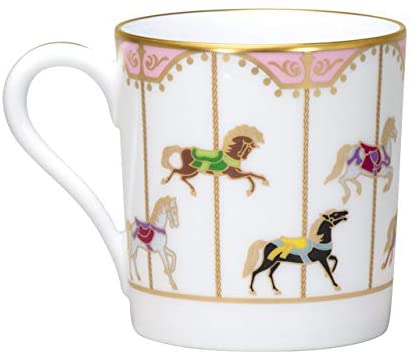 [Wrapping with Japanese paper] Good carousel pink mug