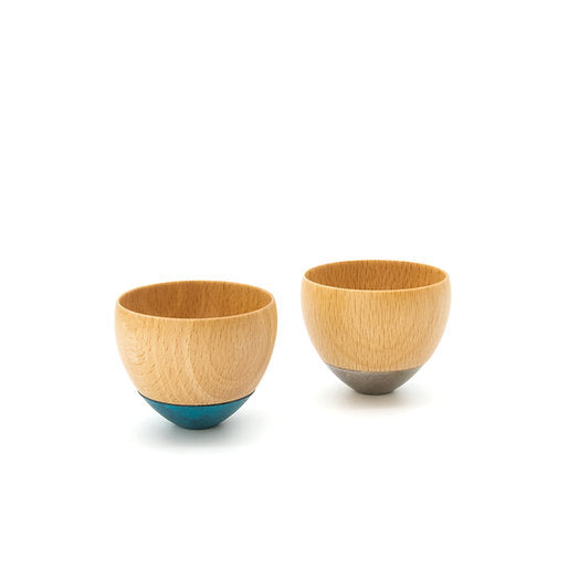 [Wrapping with Japanese paper] KISEN Guinomi Sake Cup DON Turquoise Blue