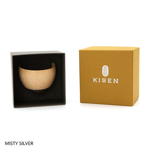 [Wrapping with Japanese paper] KISEN Guinomi Sake Cup DON Misty Silver
